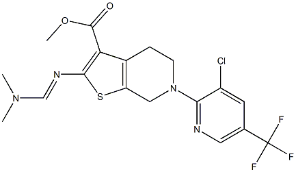 methyl 6-[3-chloro-5-(trifluoromethyl)-2-pyridinyl]-2-{[(dimethylamino)methylene]amino}-4,5,6,7-tetrahydrothieno[2,3-c]pyridine-3-carboxylate