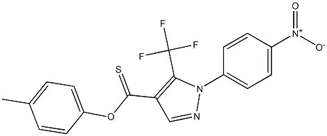 4-methylphenyl 1-(4-nitrophenyl)-5-(trifluoromethyl)-1H-pyrazole-4-carbothioate Struktur