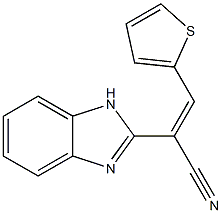 2-(1H-benzo[d]imidazol-2-yl)-3-(2-thienyl)acrylonitrile Struktur