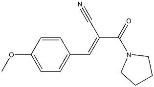 3-(4-methoxyphenyl)-2-(tetrahydro-1H-pyrrol-1-ylcarbonyl)acrylonitrile Structure