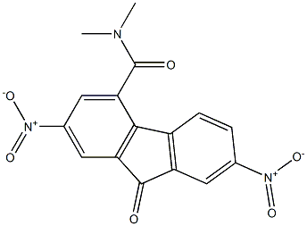 N4,N4-dimethyl-2,7-dinitro-9-oxo-9H-fluorene-4-carboxamide,,结构式