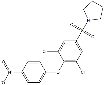 1-{[3,5-dichloro-4-(4-nitrophenoxy)phenyl]sulfonyl}pyrrolidine Structure