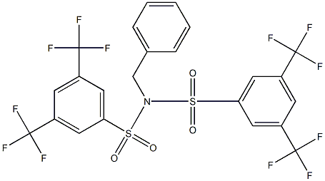 N-benzyl-N-{[3,5-bis(trifluoromethyl)phenyl]sulfonyl}-3,5-bis(trifluoromethyl)benzenesulfonamide Structure