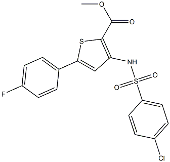 methyl 3-{[(4-chlorophenyl)sulfonyl]amino}-5-(4-fluorophenyl)thiophene-2-ca rboxylate