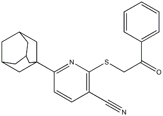 6-(1-adamantyl)-2-[(2-oxo-2-phenylethyl)sulfanyl]nicotinonitrile|