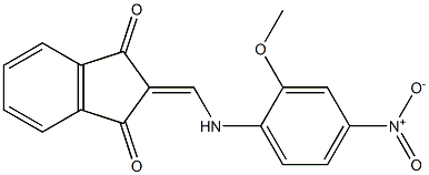 2-[(2-methoxy-4-nitroanilino)methylene]-1H-indene-1,3(2H)-dione,,结构式