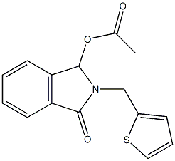 3-oxo-2-(2-thienylmethyl)-2,3-dihydro-1H-isoindol-1-yl acetate 化学構造式