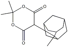 2,2-dimethyl-5-(2-methyl-2-adamantyl)-1,3-dioxane-4,6-dione 结构式