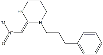 2-[(E)-nitromethylidene]-1-(3-phenylpropyl)hexahydropyrimidine Structure