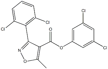 3,5-dichlorophenyl 3-(2,6-dichlorophenyl)-5-methylisoxazole-4-carboxylate Structure