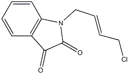 1-[(E)-4-chloro-2-butenyl]-1H-indole-2,3-dione Struktur