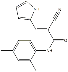 N1-(2,4-dimethylphenyl)-2-cyano-3-(1H-pyrrol-2-yl)acrylamide 结构式