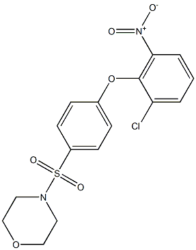 4-{[4-(2-chloro-6-nitrophenoxy)phenyl]sulfonyl}morpholine,,结构式