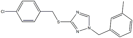 4-chlorobenzyl 1-(3-methylbenzyl)-1H-1,2,4-triazol-3-yl sulfide,,结构式