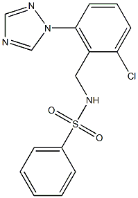 N-[2-chloro-6-(1H-1,2,4-triazol-1-yl)benzyl]benzenesulfonamide Struktur