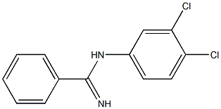 N1-(3,4-dichlorophenyl)benzene-1-carboximidamide 化学構造式