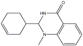 2-cyclohex-3-enyl-1-methyl-1,2,3,4-tetrahydroquinazolin-4-one Struktur
