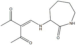 3-{[(2-oxoazepan-3-yl)amino]methylidene}pentane-2,4-dione 化学構造式