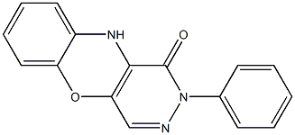 2-phenyl-2,10-dihydro-1H-benzo[b]pyridazino[4,5-e][1,4]oxazin-1-one 化学構造式