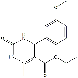 ethyl 4-(3-methoxyphenyl)-6-methyl-2-oxo-1,2,3,4-tetrahydropyrimidine-5-carboxylate Struktur