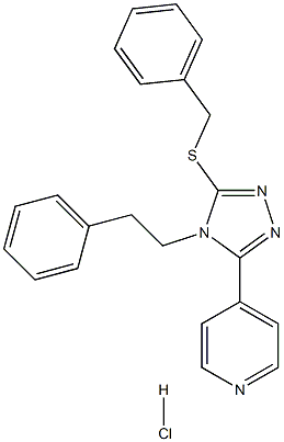 4-[5-(benzylthio)-4-phenethyl-4H-1,2,4-triazol-3-yl]pyridine hydrochloride Structure