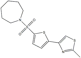 4-[5-(azepan-1-ylsulfonyl)-2-thienyl]-2-methyl-1,3-thiazole