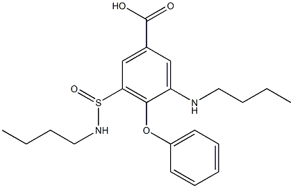 3-(butylamino)-5-[(butylamino)sulfinyl]-4-phenoxybenzenecarboxylic acid Struktur