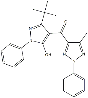 [3-(tert-butyl)-5-hydroxy-1-phenyl-1H-pyrazol-4-yl](5-methyl-2-phenyl-2H-1,2,3-triazol-4-yl)methanone|