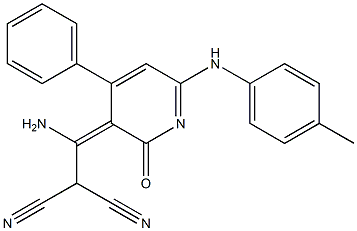  2-{amino[2-oxo-4-phenyl-6-(4-toluidino)-2,3-dihydropyridin-3-yliden]methyl} malononitrile