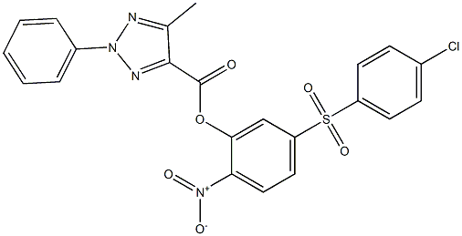 5-[(4-chlorophenyl)sulfonyl]-2-nitrophenyl 5-methyl-2-phenyl-2H-1,2,3-triazole-4-carboxylate