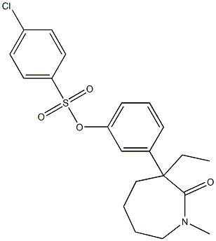 3-(3-ethyl-1-methyl-2-oxoazepan-3-yl)phenyl 4-chlorobenzene-1-sulfonate Structure