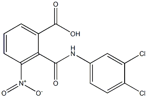 2-[(3,4-dichloroanilino)carbonyl]-3-nitrobenzoic acid 化学構造式