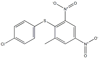 2-[(4-chlorophenyl)thio]-1-methyl-3,5-dinitrobenzene,,结构式