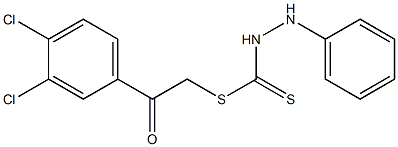 2-(3,4-dichlorophenyl)-2-oxoethyl 2-phenylhydrazine-1-carbodithioate Struktur