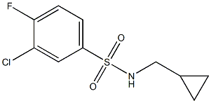 N1-cyclopropylmethyl-3-chloro-4-fluorobenzene-1-sulfonamide Struktur