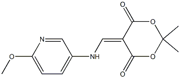 5-{[(6-methoxy-3-pyridinyl)amino]methylene}-2,2-dimethyl-1,3-dioxane-4,6-dione,,结构式