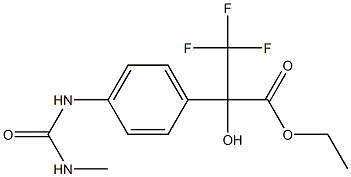 ethyl 3,3,3-trifluoro-2-hydroxy-2-(4-{[(methylamino)carbonyl]amino}phenyl)propanoate Structure