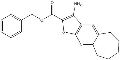 benzyl 3-amino-6,7,8,9-tetrahydro-5H-cyclohepta[b]thieno[3,2-e]pyridine-2-carboxylate Structure