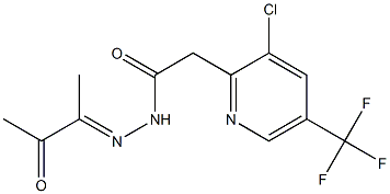 2-[3-chloro-5-(trifluoromethyl)-2-pyridinyl]-N'-[(E)-1-methyl-2-oxopropylidene]acetohydrazide,,结构式