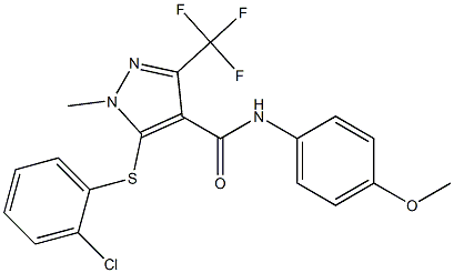 5-[(2-chlorophenyl)sulfanyl]-N-(4-methoxyphenyl)-1-methyl-3-(trifluoromethyl)-1H-pyrazole-4-carboxamide|