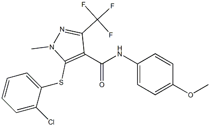  5-[(2-chlorophenyl)sulfanyl]-N-(4-methoxyphenyl)-1-methyl-3-(trifluoromethyl)-1H-pyrazole-4-carboxamide