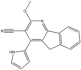 2-methoxy-4-(1H-pyrrol-2-yl)-5H-indeno[1,2-b]pyridine-3-carbonitrile Structure
