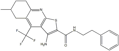 3-amino-6-methyl-N-phenethyl-4-(trifluoromethyl)-5,6,7,8-tetrahydrothieno[2,3-b]quinoline-2-carboxamide|