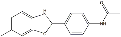 N1-[4-(6-methyl-2,3-dihydro-1,3-benzoxazol-2-yl)phenyl]acetamide,,结构式