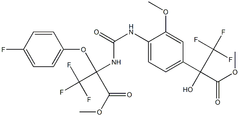 methyl 3,3,3-trifluoro-2-(4-fluorophenoxy)-2-[({2-methoxy-4-[2,2,2-trifluoro-1-hydroxy-1-(methoxycarbonyl)ethyl]anilino}carbonyl)amino]propanoate