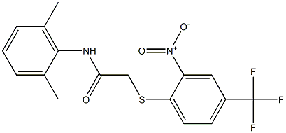 N1-(2,6-dimethylphenyl)-2-{[2-nitro-4-(trifluoromethyl)phenyl]thio}acetamide Structure