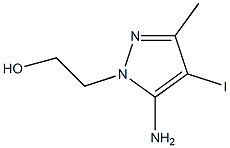 2-(5-amino-4-iodo-3-methyl-1H-pyrazol-1-yl)ethanol,,结构式