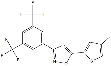 3-[3,5-di(trifluoromethyl)phenyl]-5-(4-methyl-2-thienyl)-1,2,4-oxadiazole Structure