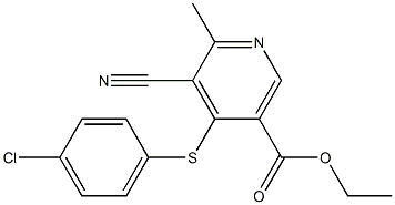 ethyl 4-[(4-chlorophenyl)thio]-5-cyano-6-methylnicotinate 结构式