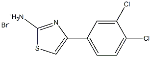 4-(3,4-dichlorophenyl)-1,3-thiazol-2-aminium bromide,,结构式